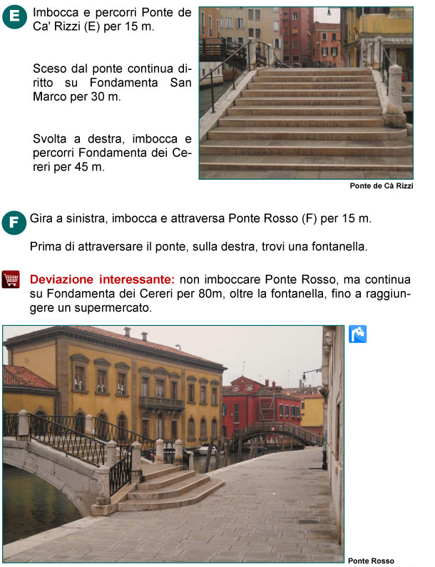 Ponte de Ca' Rizzi, Fondamenta San Marco, Fondamenta dei Cereri e Ponte Rosso