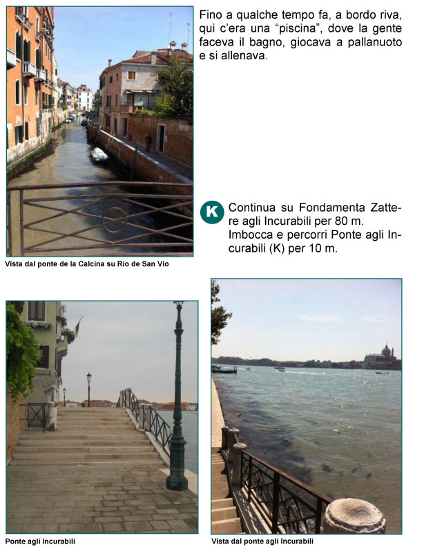 Zattere agli Incurabili, Ponte agli Incurabili, Rio di San Vio, Canale della Giudecca, Chiesa del Redentore