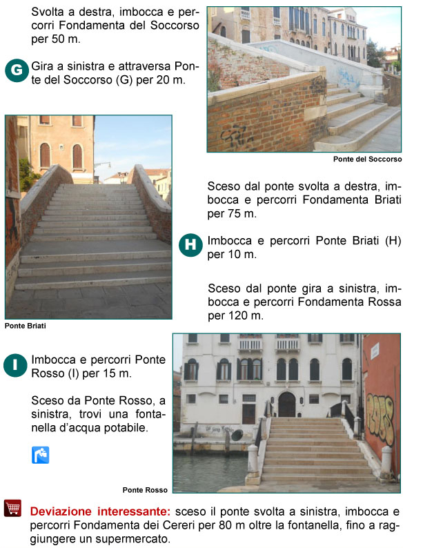 Fondamenta e Ponte del Soccorso, Fondamenta e Ponte Briati, Fondamenta Rossa, Ponte Rosso