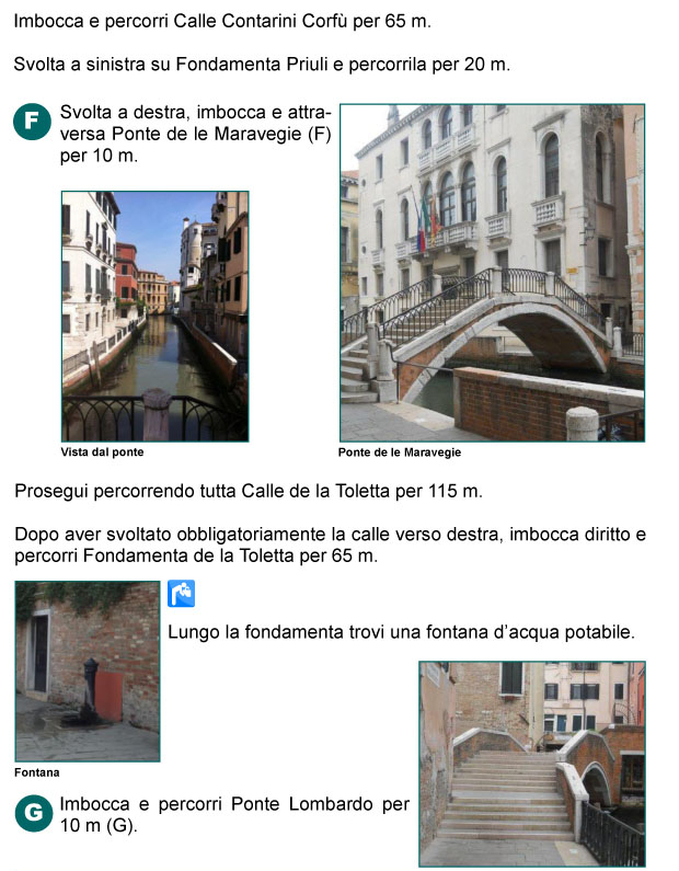 Calle Contarini Corf, Fondamenta Priuli, Ponte delle Meraviglie, Calle e Fondamenta della Toletta, Ponte Lombardo