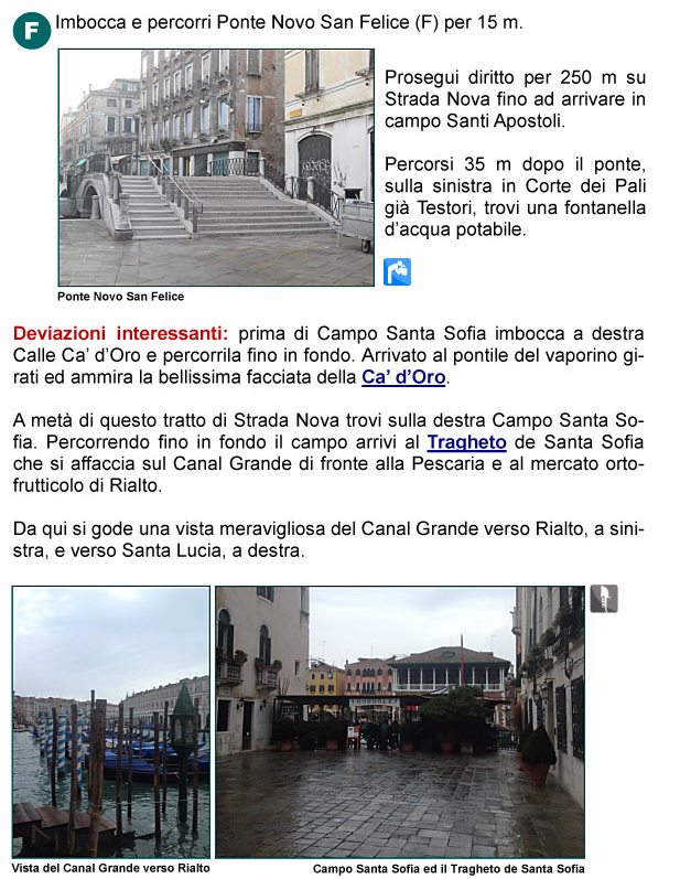 Ponte Nuovo San Felice, Strada Nuova, Ca' d'Oro, Traghetto di Santa Sofia, Canal Grande