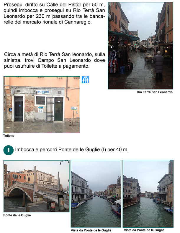 Calle del Pistor, Rio Ter San Leonardo, Ponte delle Guglie, Rio di San Giobbe