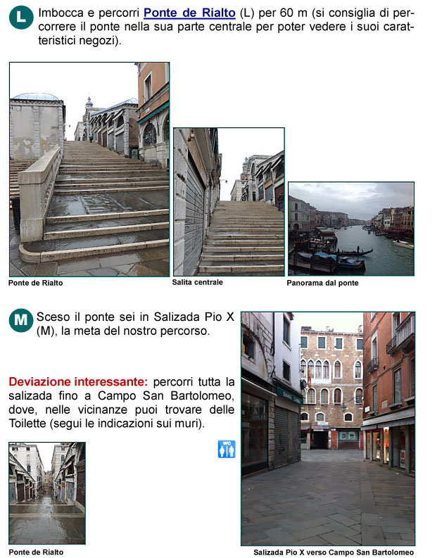 Ponte di Rialto, Canal Grande, Salizada Pio X, San Bartolomeo