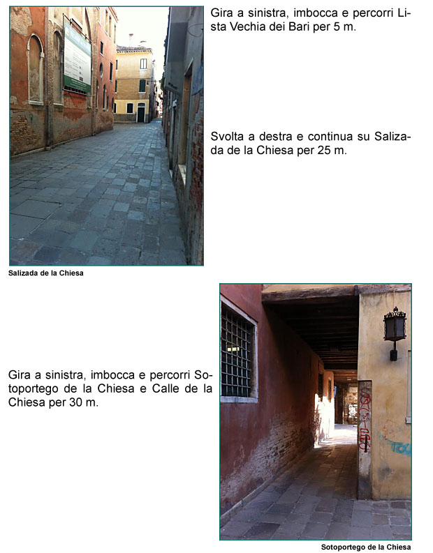 Lista Vecchia dei Bari, Salizada della Chiesa, sottoportico e Calle della Chiesa