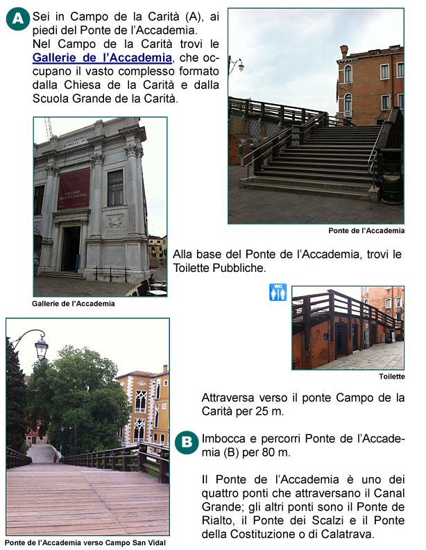 Ponte dell'Accademia, Campo della Carit, Gallerie dell'Accademia, Canal Grande, Dorsoduro