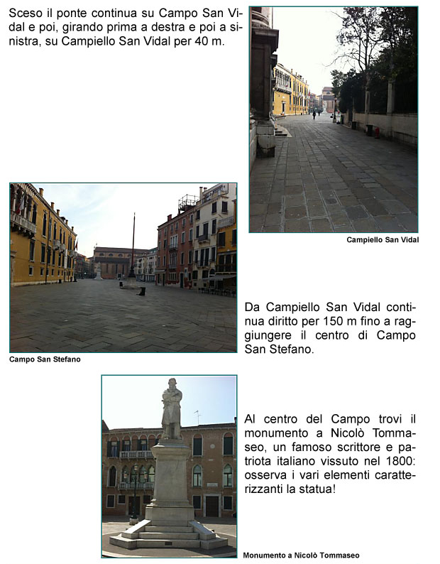 Campo e Campiello San Vidal, Campo San Stefano, Monumento a Nicol Tommaseo