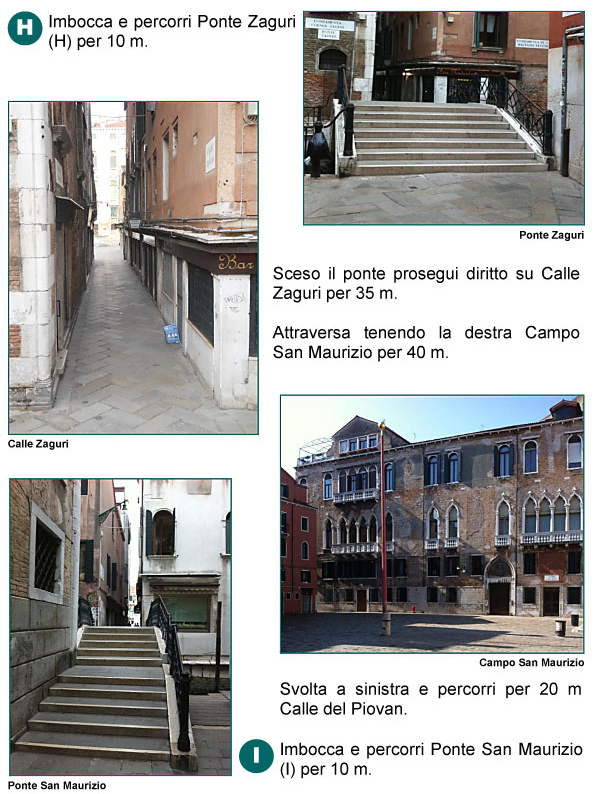 Ponte Zaguri, Calle Zaguri, Campo San Maurizio, Ponte San Maurizio