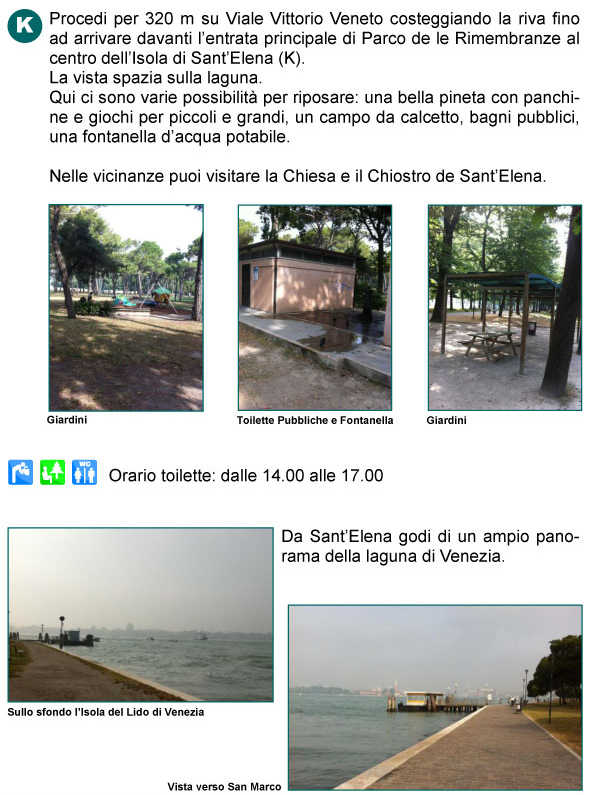 Viale Vittorio Veneto, Parco delle Rimembranze, Sant'Elena, Giardini, Laguna di Venezia, Isola del Lido