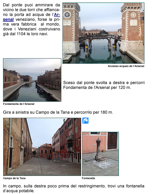 Arsenale, Torri e porta ad Acqua dell'Arsenale, Fondamenta dell'Arsenale, Campo della Tana