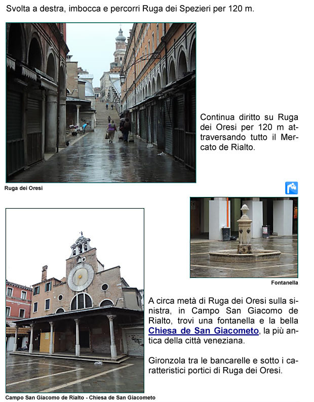 Ruga degli Spezieri, Ruga degli Oresi, San Giacomo di Rialto, San Giacometto, mercato di Rialto, negozi, portici